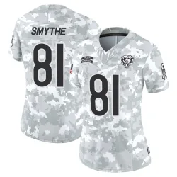 Women's Durham Smythe Chicago Bears No.81 Limited 2024 Salute to Service Jersey - Arctic Camo