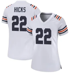 Women's Elijah Hicks Chicago Bears No.22 Game Alternate Classic Jersey - White