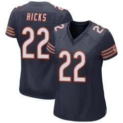 Women's Elijah Hicks Chicago Bears No.22 Game Team Color Jersey - Navy