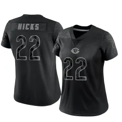 Women's Elijah Hicks Chicago Bears No.22 Limited Reflective Jersey - Black