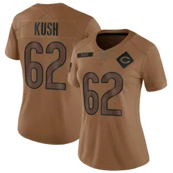 Women's Eric Kush Chicago Bears No.62 Limited 2023 Salute To Service Jersey - Brown