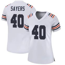 Women's Gale Sayers Chicago Bears No.40 Game Alternate Classic Jersey - White