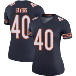 Women's Gale Sayers Chicago Bears No.40 Legend Color Rush Jersey - Navy