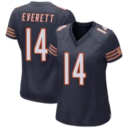 Women's Gerald Everett Chicago Bears No.14 Game Team Color Jersey - Navy