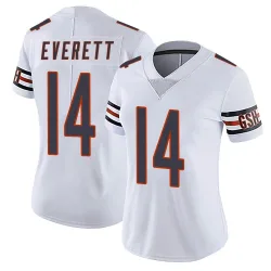 Women's Gerald Everett Chicago Bears No.14 Limited Vapor Untouchable Jersey - White