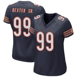 Women's Gervon Dexter Sr. Chicago Bears No.99 Game Team Color Jersey - Navy