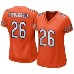 Women's JP Richardson Chicago Bears No.26 Game Alternate Jersey - Orange