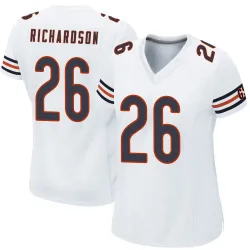 Women's JP Richardson Chicago Bears No.26 Game Jersey - White