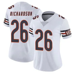 Women's JP Richardson Chicago Bears No.26 Limited Vapor Untouchable Jersey - White