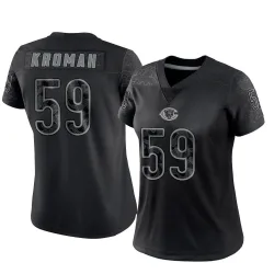 Women's Jamree Kromah Chicago Bears No.59 Limited Reflective Jersey - Black