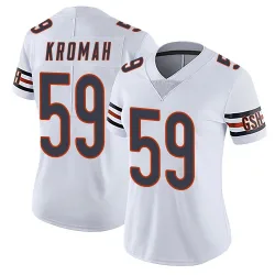 Women's Jamree Kromah Chicago Bears No.59 Limited Vapor Untouchable Jersey - White