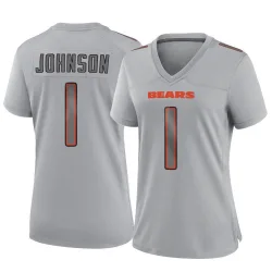 Women's Jaylon Johnson Chicago Bears No.1 Game Atmosphere Fashion Jersey - Gray