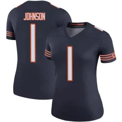 Women's Jaylon Johnson Chicago Bears No.1 Legend Color Rush Jersey - Navy