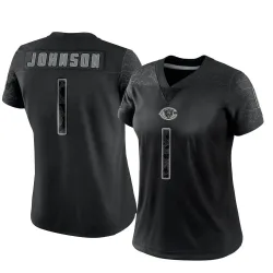 Women's Jaylon Johnson Chicago Bears No.1 Limited Reflective Jersey - Black