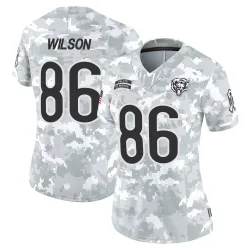 Women's Joel Wilson Chicago Bears No.86 Limited 2024 Salute to Service Jersey - Arctic Camo