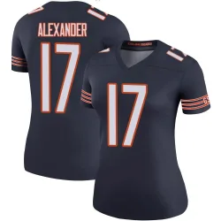Women's Jon Alexander Chicago Bears No.17 Legend Color Rush Jersey - Navy