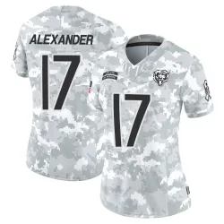 Women's Jon Alexander Chicago Bears No.17 Limited 2024 Salute to Service Jersey - Arctic Camo