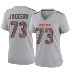 Women's Jonah Jackson Chicago Bears No.73 Game Atmosphere Fashion Jersey - Gray