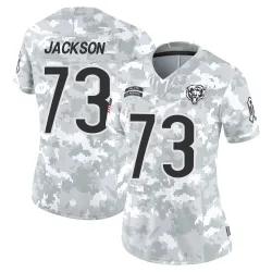 Women's Jonah Jackson Chicago Bears No.73 Limited 2024 Salute to Service Jersey - Arctic Camo