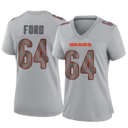 Women's Jonathan Ford Chicago Bears No.64 Game Atmosphere Fashion Jersey - Gray
