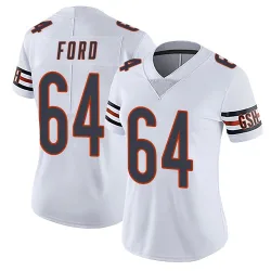 Women's Jonathan Ford Chicago Bears No.64 Limited Vapor Untouchable Jersey - White