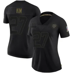 Women's Jonathan Kim Chicago Bears No.27 Limited 2020 Salute To Service Jersey - Black