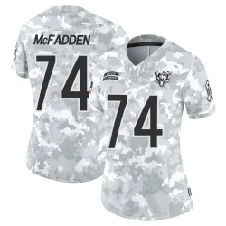 Women's Jordan McFadden Chicago Bears No.74 Limited 2024 Salute to Service Jersey - Arctic Camo