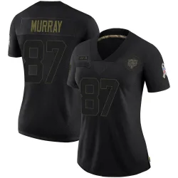 Women's Jordan Murray Chicago Bears No.87 Limited 2020 Salute To Service Jersey - Black