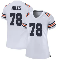 Women's Joshua Miles Chicago Bears No.78 Game Alternate Classic Jersey - White