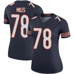 Women's Joshua Miles Chicago Bears No.78 Legend Color Rush Jersey - Navy