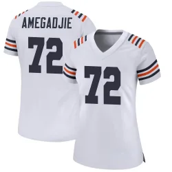 Women's Kiran Amegadjie Chicago Bears No.72 Game Alternate Classic Jersey - White