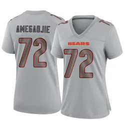 Women's Kiran Amegadjie Chicago Bears No.72 Game Atmosphere Fashion Jersey - Gray