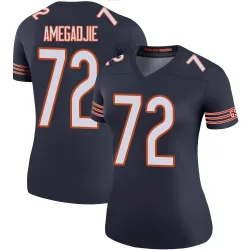 Women's Kiran Amegadjie Chicago Bears No.72 Legend Color Rush Jersey - Navy