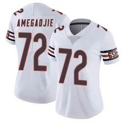 Women's Kiran Amegadjie Chicago Bears No.72 Limited Vapor Untouchable Jersey - White