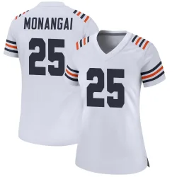 Women's Kyle Monangai Chicago Bears No.25 Game Alternate Classic Jersey - White
