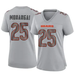 Women's Kyle Monangai Chicago Bears No.25 Game Atmosphere Fashion Jersey - Gray