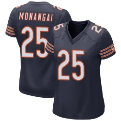 Women's Kyle Monangai Chicago Bears No.25 Game Team Color Jersey - Navy