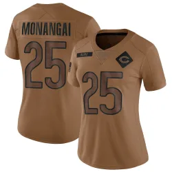 Women's Kyle Monangai Chicago Bears No.25 Limited 2023 Salute To Service Jersey - Brown