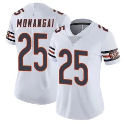 Women's Kyle Monangai Chicago Bears No.25 Limited Vapor Untouchable Jersey - White