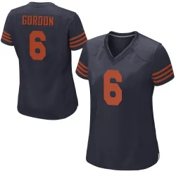 Women's Kyler Gordon Chicago Bears No.6 Game Alternate Jersey - Navy Blue