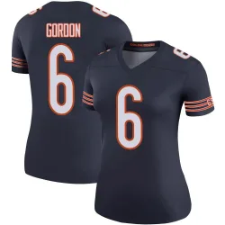 Women's Kyler Gordon Chicago Bears No.6 Legend Color Rush Jersey - Navy