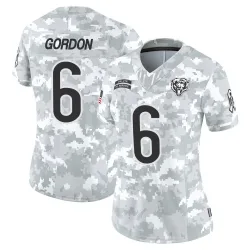 Women's Kyler Gordon Chicago Bears No.6 Limited 2024 Salute to Service Jersey - Arctic Camo