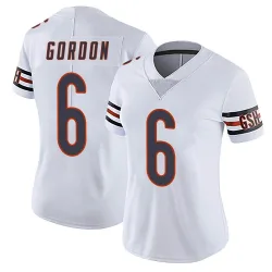 Women's Kyler Gordon Chicago Bears No.6 Limited Vapor Untouchable Jersey - White