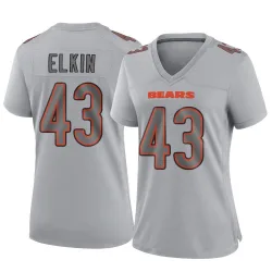 Women's Luke Elkin Chicago Bears No.43 Game Atmosphere Fashion Jersey - Gray
