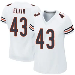 Women's Luke Elkin Chicago Bears No.43 Game Jersey - White