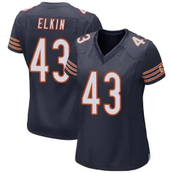 Women's Luke Elkin Chicago Bears No.43 Game Team Color Jersey - Navy