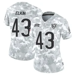 Women's Luke Elkin Chicago Bears No.43 Limited 2024 Salute to Service Jersey - Arctic Camo