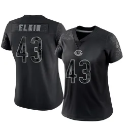 Women's Luke Elkin Chicago Bears No.43 Limited Reflective Jersey - Black