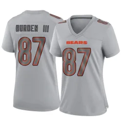 Women's Luther Burden III Chicago Bears No.87 Game Atmosphere Fashion Jersey - Gray