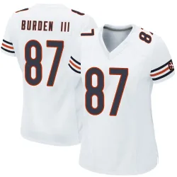 Women's Luther Burden III Chicago Bears No.87 Game Jersey - White